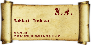 Makkai Andrea névjegykártya