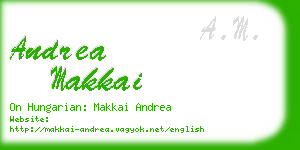 andrea makkai business card